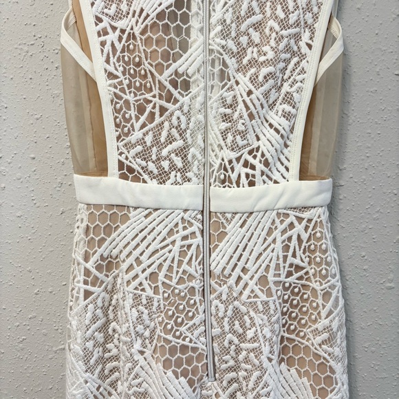 Manning Cartell Gallery Views Midi Dress Ivory White Nude Illusion, Size P (XS) - Picture 8 of 14